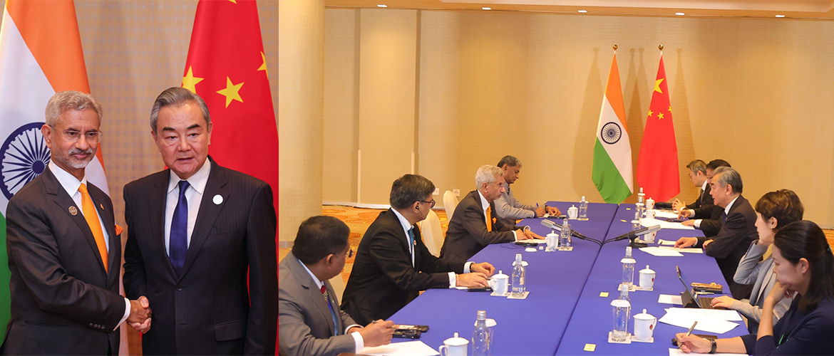 Hon'ble External Affairs Minister of India Dr. S. Jaishankar met H.E. Mr. Wang Yi, Foreign Minister of China in Rio de Janeiro on the sidelines of G20 Summit' (18th November 2024)